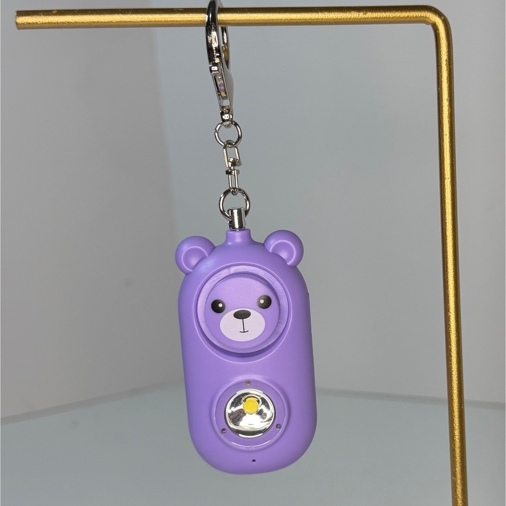 Personal Alarm Flashlight 130dB Rechargeable Looks Like Ordinary Bag Charm - Picture 3 of 16